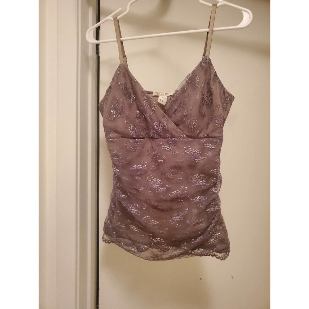 White House Black Market Womens Small Silver Gray dressy Sleeveless Top